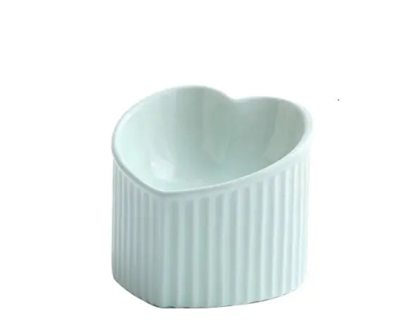 Gamelle pour Animaux en Céramique Durable et Pratique en forme de coeur