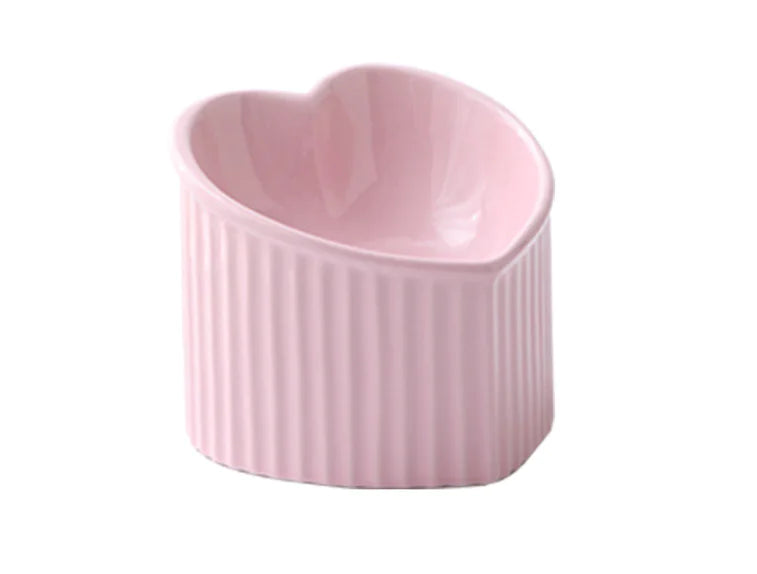 Gamelle pour Animaux en Céramique Durable et Pratique en forme de coeur